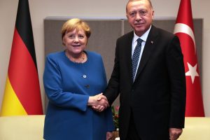 Cumhurbaşkanı Erdoğan Almanya Başbakanı Merkel ile g&ouml;r&uuml;şt&uuml;