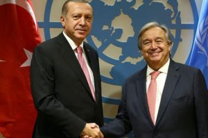 Cumhurbaşkanı Erdoğan, BM Genel Sekreteri Guterres ile g&ouml;r&uuml;şt&uuml;