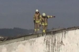 Fabrikada yangın paniği