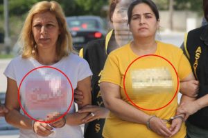Cinayet zanlısı kadınlardan tiş&ouml;rtl&uuml; mesaj!
