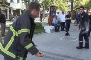 İtfaiyeden g&uuml;vercin operasyonu