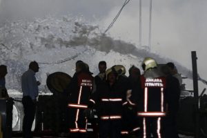 Ankara'da fabrikada yangın