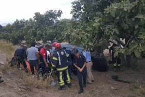 Aydın'da otomobil incir bah&ccedil;esine u&ccedil;tu: 6 yaralı