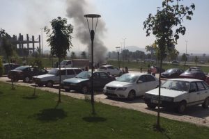 Park halindeki ara&ccedil; yandı