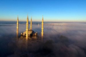 Selimiye Camisi'nde sis manzarası