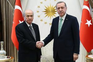 Cumhurbaşkanı Erdoğan, Bah&ccedil;eli ile g&ouml;r&uuml;şt&uuml;