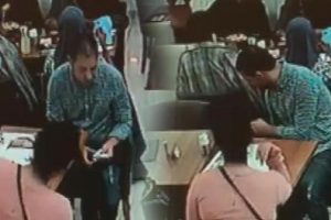 Yemek yiyen &ouml;ğrencinin parasını &ccedil;aldılar!