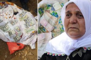 &Ccedil;&ouml;ken binanın enkazında kalan paralar bulundu