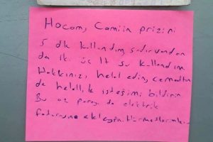 Caminin elektrik ve suyunu kullanan kişi 10 TL bırakıp helallik istedi