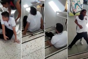 14 yaşındaki Ali, s&uuml;r&uuml;nerek sınıfına ulaşabiliyor