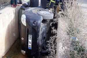 Ara&ccedil; su kanalına u&ccedil;tu