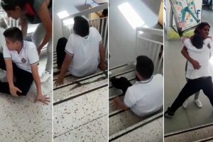 S&uuml;r&uuml;nerek sınıfa ulaşan Ali'nin dersliği değiştirildi