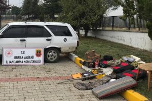 Bursa'da jandarma hırsızı gizlendiği ağa&ccedil; kovuğunda yakaladı