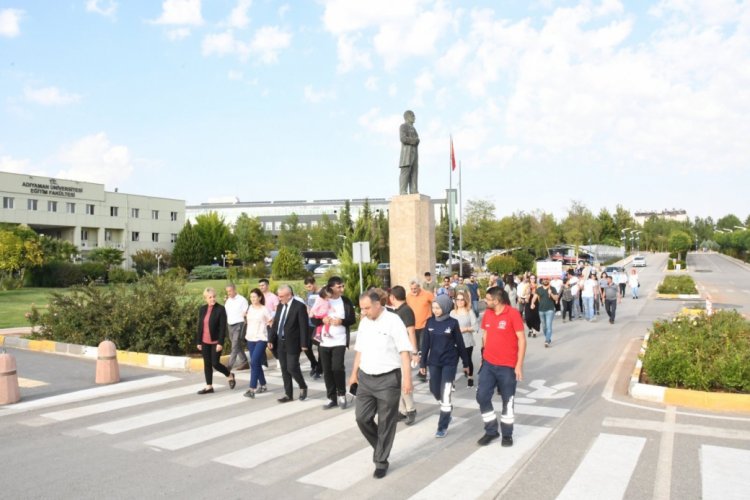 Adıyaman &Uuml;niversitesinde sağlıklı yaşam y&uuml;r&uuml;y&uuml;ş&uuml; yapıldı