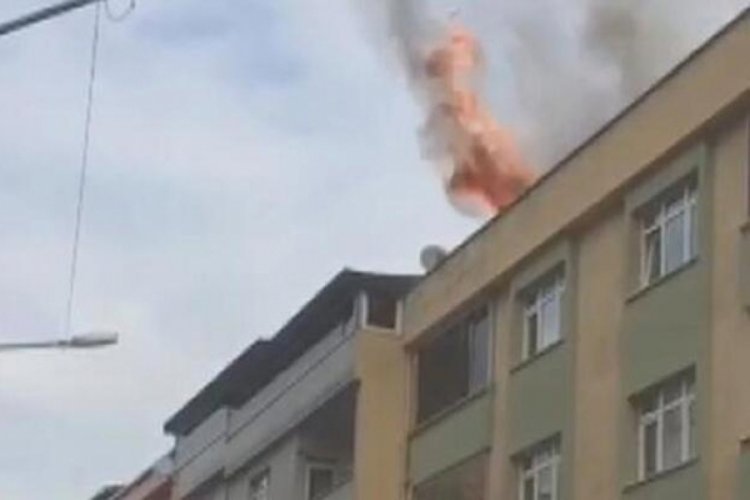 4 katlı binada yangın paniği