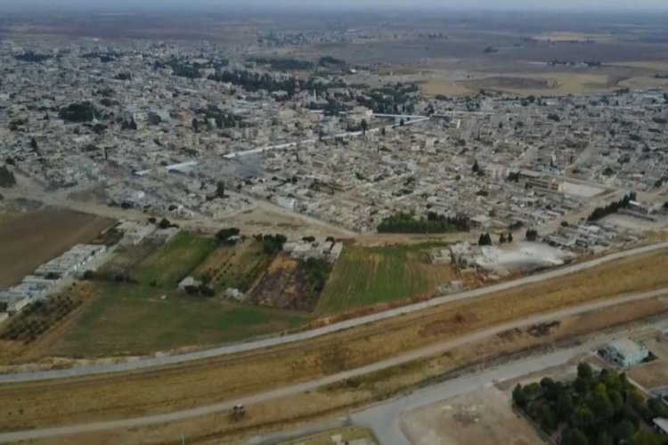 Resulayn'da ter&ouml;ristlerin ka&ccedil;ış koridorları, havadan g&ouml;r&uuml;nt&uuml;lendi