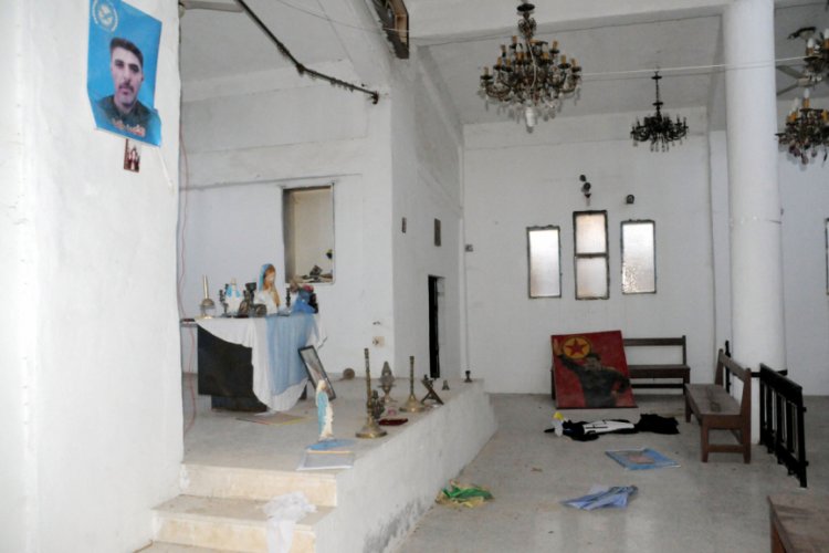 Tel Abyad'daki kilise karargah olarak kullanılmış