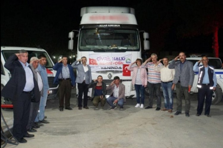 Mehmet&ccedil;iğe destek i&ccedil;in 20 ton elma g&ouml;nderdiler