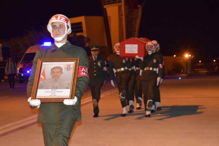 Şehit Zekeriya Altunok'un naaşı memleketi Kayseri'ye g&ouml;nderildi