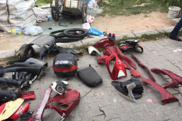 &Ccedil;aldıkları motosikletleri par&ccedil;alara ayıran hırsızlar yakalandı