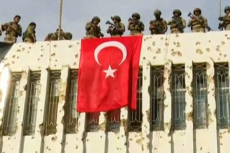 Resulayn'da T&uuml;rk bayrağı dalgalanıyor