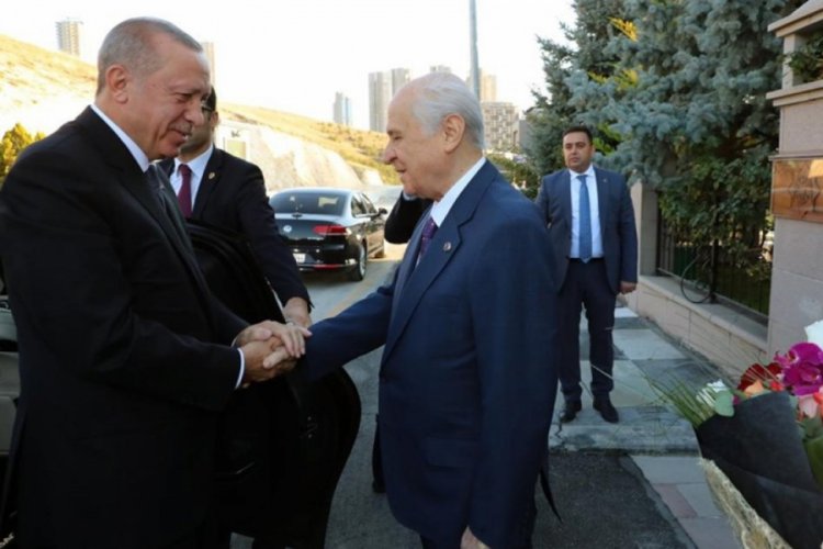 Erdoğan'dan Bah&ccedil;eli'ye 'ge&ccedil;miş olsun' ziyareti