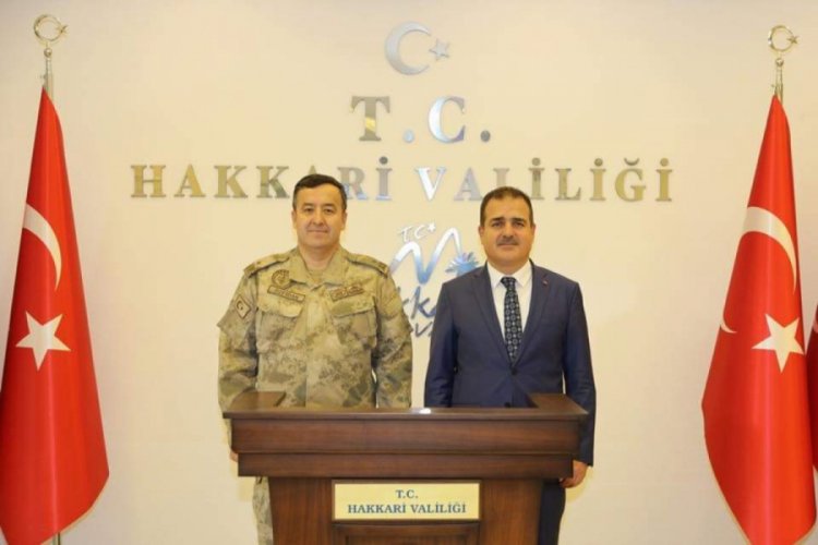 TEM Daire Başkanı Tuğgeneral &Ouml;zfidan, Hakkari Valisi Akbuyık'ı ziyaret etti
