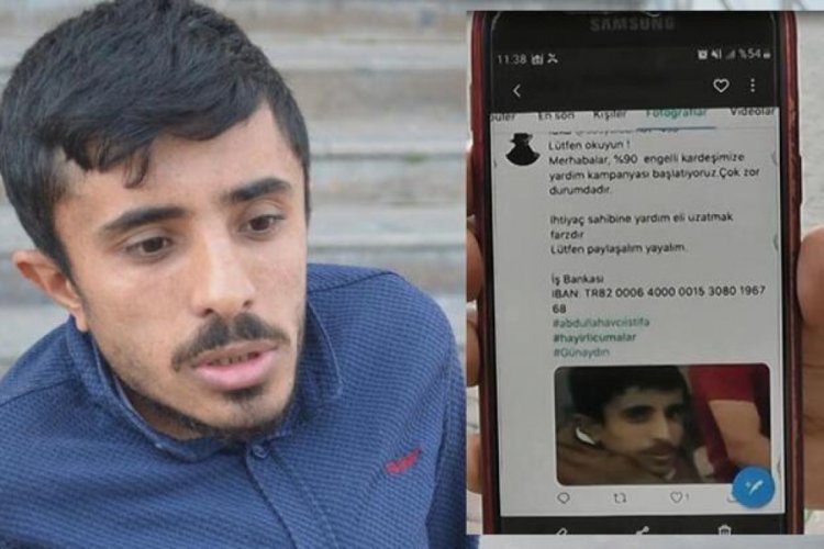 Twitter'da kendi adına yardım toplandığını g&ouml;r&uuml;nce savcılığa koştu!