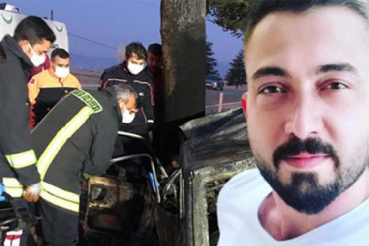 D&uuml;ğ&uuml;n &ccedil;ekiminden d&ouml;n&uuml;yordu, yanarak can verdi