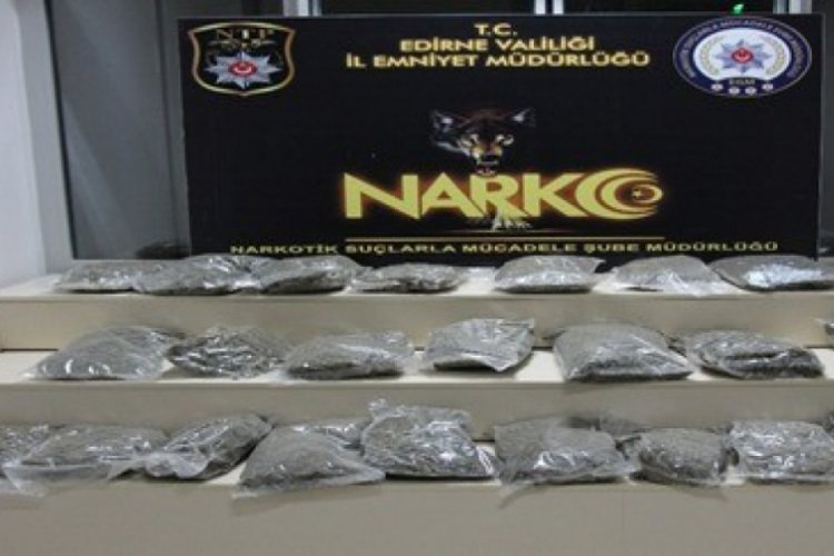 Edirne'de uluslararası 'uyuşturucu' operasyonu