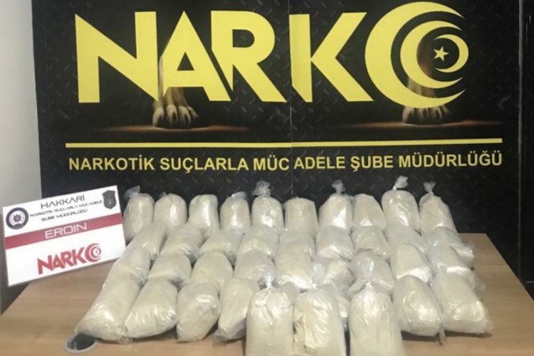 Hakkari'de 20 kilo 141 gram eroin ele ge&ccedil;irildi