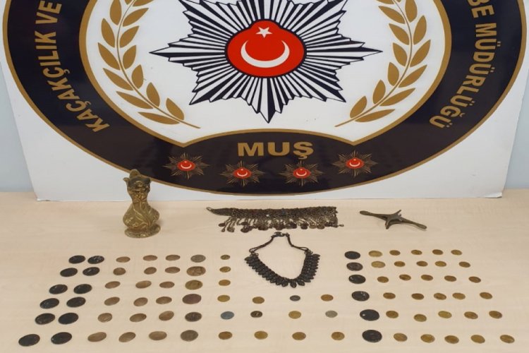 Polisten tarihi eser ka&ccedil;ak&ccedil;ılarına operasyon