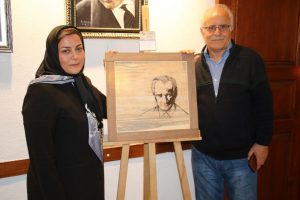 İranlı sanat&ccedil;ı &ccedil;iftten Atat&uuml;rk tablosu