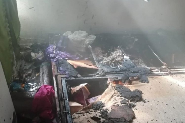 Amasya'da ev yangını