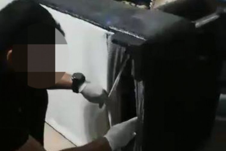 Kanepedeki zuladan uyuşturucu &ccedil;ıktı