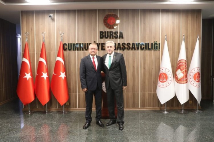 Bursa Cumhuriyet Başsavcısı Şen'e Yargıtay &Uuml;yesi Sezer'den hayırlı olsun ziyareti