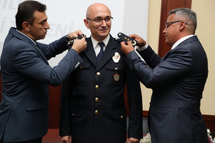 Antalya Emniyeti'nde r&uuml;tbe terfi t&ouml;reni