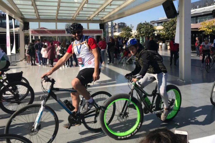 Bursa'da organ bağışına dikkat &ccedil;ekmek i&ccedil;in pedal &ccedil;evirdiler