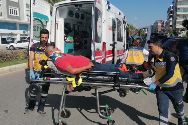Kaskı sayesinde kazadan yaralı kurtuldu