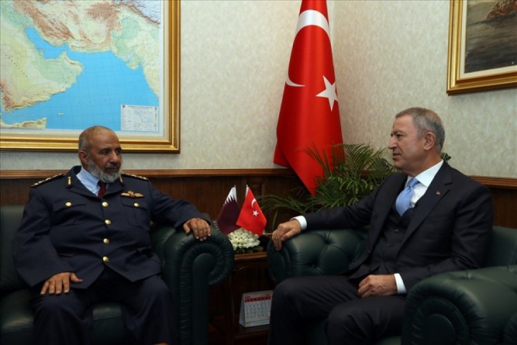 Bakan Akar, Katar Genelkurmay Başkanı Al-Ghanim ile bir araya geldi