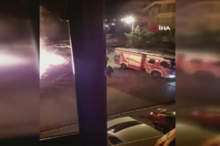 Ankara'da inşaat alanı yakınında yangın