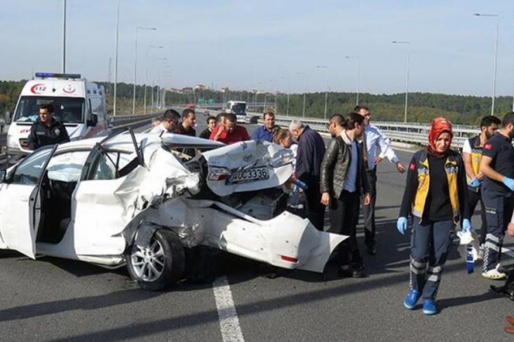 Beykoz Kuzey Marmara Otoyulu'nda kaza: 4 yaralı