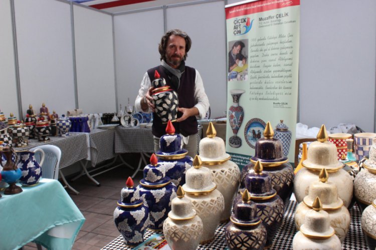 &Ccedil;ini Festivali'nde K&uuml;tahya'nın y&ouml;resel sanatları tanıtıldı