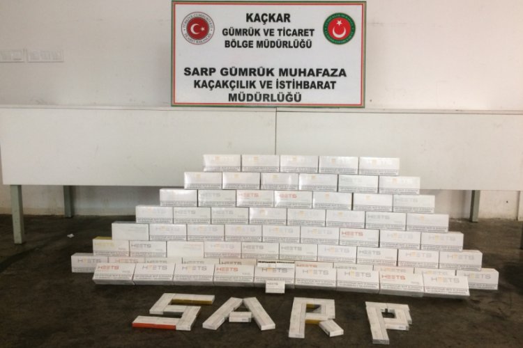 Sarp Sınır Kapısı'nda 600 bin liralık ka&ccedil;ak elektronik sigara filtresi ele ge&ccedil;irildi