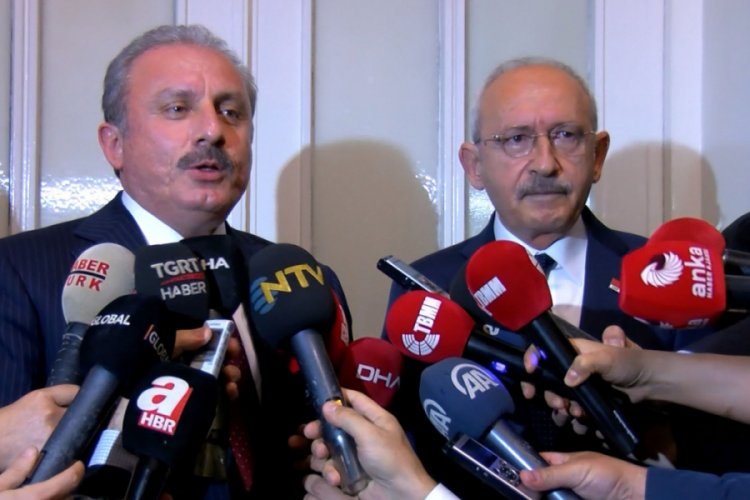 TBMM Başkanı Şentop, CHP Genel Başkanı Kılı&ccedil;daroğlu ile g&ouml;r&uuml;şt&uuml;
