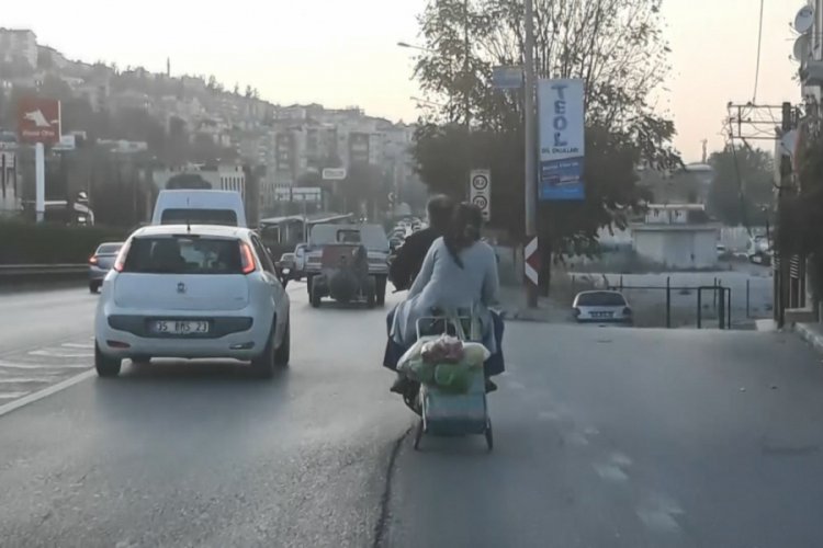 Bursa'da trafikte tehlikeli yolculuk