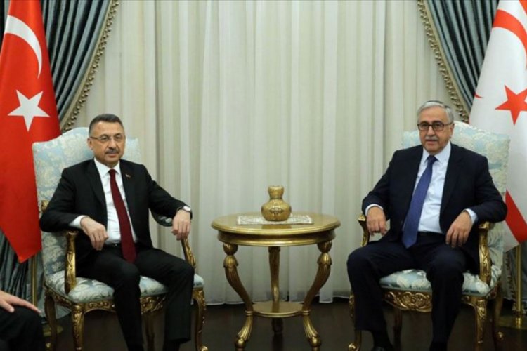 Cumhurbaşkanı Yardımcısı Oktay, Akıncı ile g&ouml;r&uuml;şt&uuml;