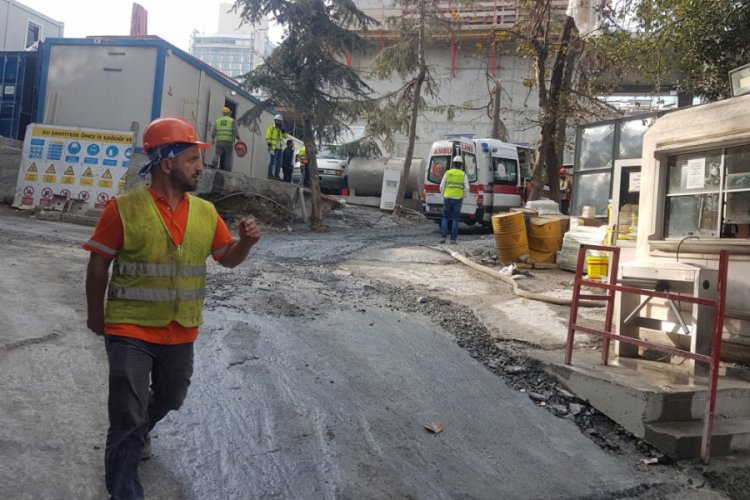 AKM inşaatında kaza; 1 iş&ccedil;i yaralandı