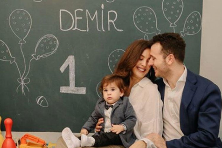 Azra Akın'ın oğlu Demir bir yaşına bastı