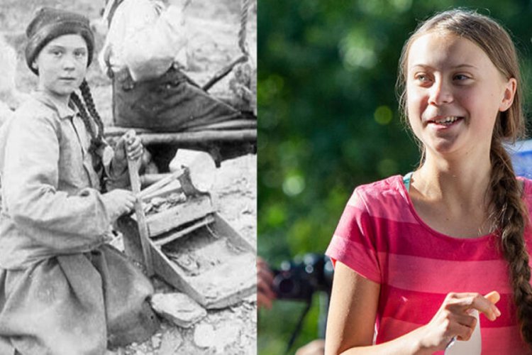 121 yıllık fotoğrafta Greta Thunberg'i andıran kız tartışma yarattı